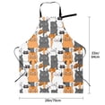 thumbnail image 3 of Zufioo Funny Cats Print Adult Waterproof Apron, Cooking Apron, Flower Arranging and Painting Apron-Adjustable Straps, with Pockets, Kitchen Supplies-One Size, 3 of 5
