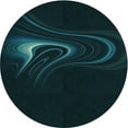 thumbnail image 1 of Ahgly Company Tapis d'Intérieur Rond Lavable en Machine Transitionnel Noir Nuit, 5 Pieds Rond, 1 of 7