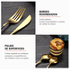 thumbnail image 3 of Juego De 4 Piezas De Cuchillo, Tenedor Y Cuchara Black gold, 3 of 5