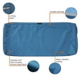 thumbnail image 6 of Classic Accessories Ravenna Water-Resistant Patio Bench/Settee Cushion Cover, 42 x 18 x 3 inch, Empire Blue, 6 of 14