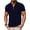 Black, variant on Men's Casual Plaid Square Pattern T Shirt One Third Zip Mock Neck Short Sleeve Lightweight Breathable Summer Top for Men Black 2XL