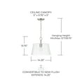 thumbnail image 4 of Capital Lighting 246911 Baker 14" Wide Semi-Flush Ceiling Fixture / Pendant - Black, 4 of 7