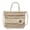 White, variant on Women Sunflower Straw Tote Bag Hand Woven Summer Beach Bag with Detachable Crossbody Strap Hollow Weave Shoulder Handbag for Vacation Travel