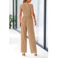 thumbnail image 2 of Mono PRETTYGARDEN de pierna ancha color camel M, 2 of 8