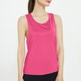 thumbnail image 2 of Fancifize Womens Yoga Workout Tank Tops Cute Cross Back Running Gym Activewear Sports Shirt Lightweight Sleeveless Athletic Running Shirts Summer Deals,L,Hot Pink, 2 of 4
