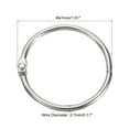 thumbnail image 2 of Uxcell 1.61" Dia Detachable Binder Rings Index Snap Metal Clips, Silver Tone 100 Pack, 2 of 5