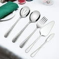 thumbnail image 4 of Hammered Serving Utensils, Vesteel 5-Piece Stainless Steel Hostess Serving Set Set for Buffet Party Kitchen Restaurant, Mirror Finished & Dishwasher Safe, 4 of 5