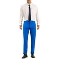 thumbnail image 2 of INSPIRE CHIC Dress Pants for Men's Solid Stretch Flat Front Work Chino Trousers Blue 30, 2 of 5