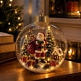 thumbnail image 5 of Glowing Christmas Story Ornament,Light-Up 3D Miniature Scene Clear PVC Globe Christmas Tree Ornament, Festive Keepsake Gift for Home Christmas Party Decoration, 5 of 8