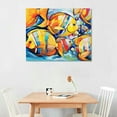 thumbnail image 2 of COMIO  Tropical Fish Wall Art Paintings Colorful Abstract Sea Animal Fish Pictures on Canvas Modern Home Living Room Bedroom Decor., 2 of 4