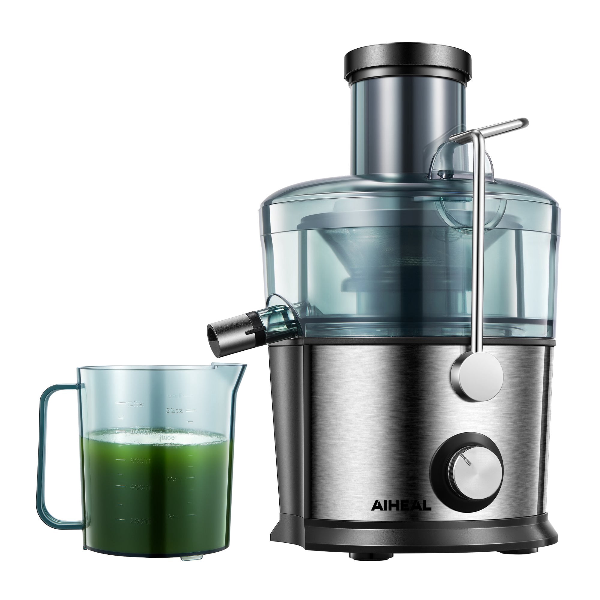 AIHEAL Juicer, Wide Mouth With 800W Juice Extractor, Quiet Motor, Easy to Clean, Silver