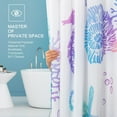 thumbnail image 4 of Nautical Coastal Shower Curtain, Beach Shower Curtain Sea Horse Coral Turtle Starfish Seashell Conch Ocean Themed Shower Curtain Sets Polyester Fabric Machine Washable Decor Summer Bath Curtain, 4 of 6