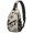 Geometric Diamond Beige Pattern-1, variant on Geometric Triangle White Pattern Sling Backpack, Unisex Daily Travel Sling Pack with Side Mesh Pockets, Adjustable Ambidextrous Strap Gift Ideas for Hiking Cycling Walking