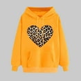 thumbnail image 2 of VBTAPA Cute Hoodies for Women Love Heart Print Long Sleeve Drawstring Hooded Sweatshirt Loose Casual Kangaroo Pocket Hoodie Teen Girls Valentines Day Gifts Yellow S, 2 of 6