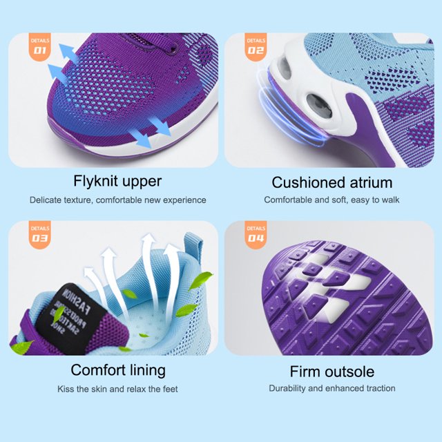 Zapatos Para Correr Mocasines casuales unisex Zapatos planos con cordones suaves Accesorios para exteriores (38 púrpura) Tmvgtek Para Estrenar