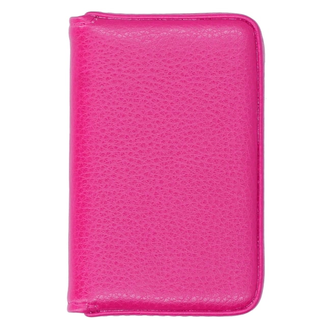 Estuche portátil y elegante para tarjetas de presentación para regalar, tarjetero con cierre magnético en color rosa y rojo