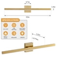 thumbnail image 2 of Minimalist Linear LED Modern Lighting Fixtures 32'' Bathroom Gold Vanity Light Dimmable Over Mirror Wall Sconce for Bathroom, 2 of 11