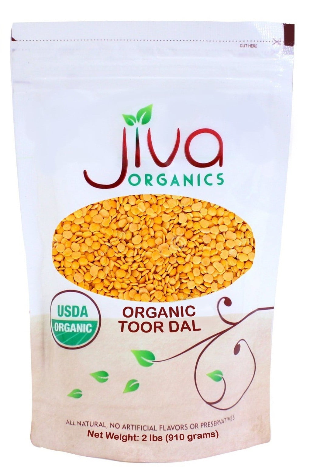 Jiva Organic Toor Dal (Arhar), 2 Lb by Jiva Organics