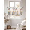 thumbnail image 5 of Sheer Curtains 45 Inches Long, Happy Birthday Light Filtering Window Curtains for Living Room/Bedroom, Colorful Star Funny Celebration Rod Pocket Voile Sheer Curtain Drapes, 52"W x 45"L, 2 Panels, 5 of 8
