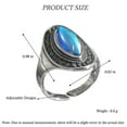 thumbnail image 6 of HETICA Labradorite Ring Blue Vintage Bohemian Ring Handmade Fashion Women's Statement Ring, 6 of 6