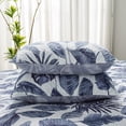 thumbnail image 5 of HORIMOTE HOME Juego de edredón de plantas tropicales, tamaño king, 3 piezas, hojas de palma azules, estilo selva tropical, colchas reversibles con estampado fino, juego de cama suave y ligero para tod, 5 of 5
