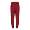 thumbnail image 5 of Fartey Women's Side Striped Sweatpants High Waisted Joggers Pants with Pockets Lightweight Yoga Pant Lounge Workout Trousers Wine XXXL, 5 of 6