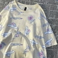 thumbnail image 5 of Sanrio Cinnamoroll Print Cute Cartoon Short Sleeved T-shirt Y2k Women's Trendy Loose Oversized Cute Tees Summer Tops Clothes, 5 of 19