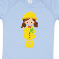 thumbnail image 4 of Inktastic Girl With Brown Hair, Yellow Raincoat, Frog Girls Baby Bodysuit, 4 of 5