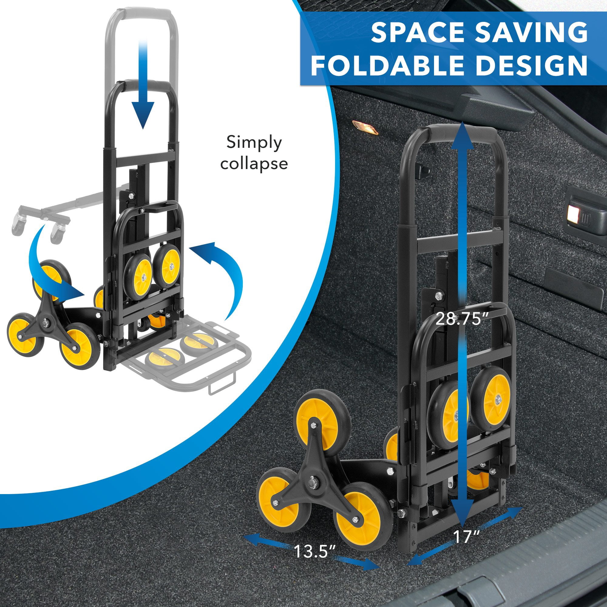 Mount-It! Stair Climber Hand Truck | 330 LBS Capacity