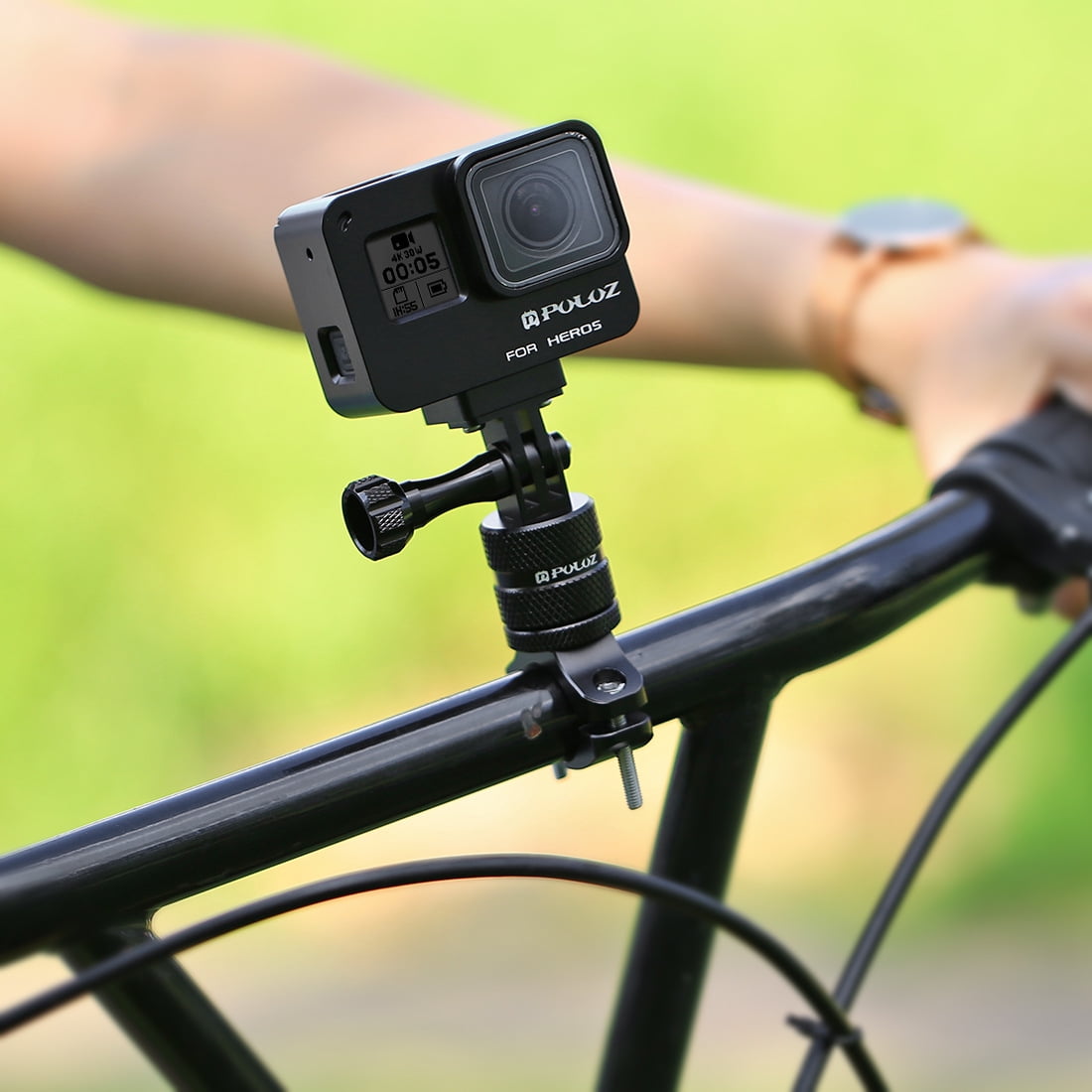PULUZ 360 Degree Rotation Bike Aluminum Handlebar Adapter Mount for