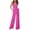 Hot Pink, variant on Riforla Women Sexy Solid Color Party Sexy Halterneck Trousers with Pockets Jumpsuit Womens Jumpsuit Orange S