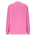 thumbnail image 5 of ABATAB Womens Sweatshirts Plus Size Crew Neck Fleece Oversized Pullover Clothes Fall Long Sleeve Tops Soft Athletic Tops(3X-Large,Pink), 5 of 6