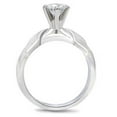 thumbnail image 3 of Lanyjewelry 5mm Round CZ Solitaire High Sit Womens Stainless Steel Wedding Ring - Size 5, 3 of 3