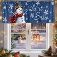 thumbnail image 5 of Valances for Windows Christmas Snowman Rod Pocket Cafe Window Treatments Valance Curtains for Kitchen Bathroom Laundry Basement Windows 56"x16", 5 of 7