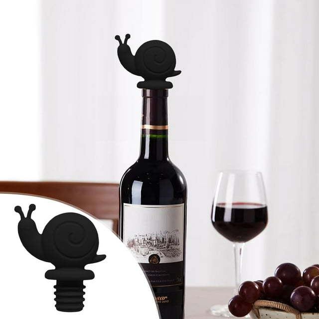 Sokhug Little Snail Wine Bottle Stopper Stoppers Reusable Leak Proof Cute Decorative Bottle Stopper