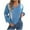 Sky Blue, variant on TFEOQRY Women's V Neck Sweater Color Block Distressed Pattern Loose Knit Casual Pullover Fall Winter Top Olive Green