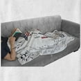 thumbnail image 5 of Labour Day Soft Flannel Fleece Throw Blanket, Floral and Leafy Composition of Symbolic Star and Quoting, Cozy Plush for Indoor and Outdoor Use, 50" x 70", Dark Blue Grey Pale Ruby, by Ambesonne, 5 of 5