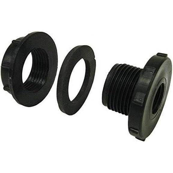 Green Leaf Poly Bulkhead Tank Adapter - 3/4 Inch - 4 Units, Multicolor