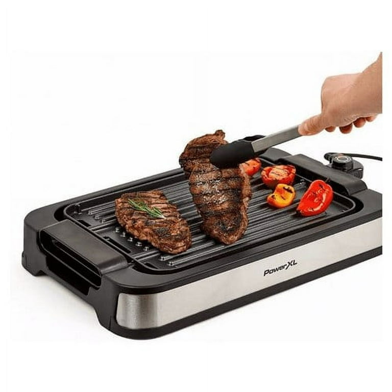 PowerXL 1500W Smokeless Grill Pro with Griddle Plate used K54319, Red
