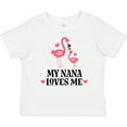 thumbnail image 3 of Inktastic Nana Loves Me Girl Flamingo Girls Baby T-Shirt, 3 of 5