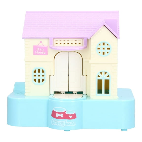 Doghouse Money Saving Box Funny Electric Automatic Swallowing with Light Music Effects Toy Gift for Kids Blue Fortune Dog Children's Toy Gifts for Kids with Sound and Light Effects