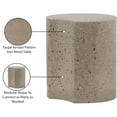 thumbnail image 2 of Meridian Furniture Dimple Taupe Terrazzo Pattern Iron Metal End Table, 2 of 5