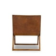 thumbnail image 5 of Pemberly Row Tight Back Genuine Leather Upholstered Lounge Chair in Tan, 5 of 5