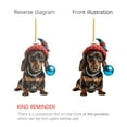 thumbnail image 5 of FUNDUFI Christmas Puppy Dog Hanging Pendants Casual Acrylic Flat Pendant Cute Dog Christmas Mini Ornaments Suitable For Holiday Home Party, 5 of 7
