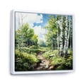 thumbnail image 2 of Designart "Birch Woods Winds XI" Forest Floater Framed Wall Art Living Room, 2 of 7