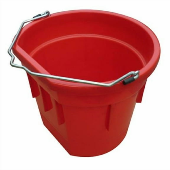 Master Rancher MR20QP/FSB-RED 20-Quart Red Flat Back Sided Utility Bucket Pail - Quantity of 10