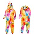 thumbnail image 1 of Pijamas de franela de dinosaurio rojo para niños y niñas, sombrero desmontable de una pieza, regalo de Navidad de dibujos animados, novedad, 1 of 4