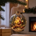 thumbnail image 4 of Liamobondopolis Glowing Christmas Story Ornament, Santa Holding Gift Box in Snowy Village Scene, Glowing Christmas Ornament for Festive Home Display, 4 of 8
