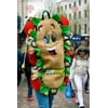 Giant and smiling sandwich REDBROKOLY mascot - Subway mascot