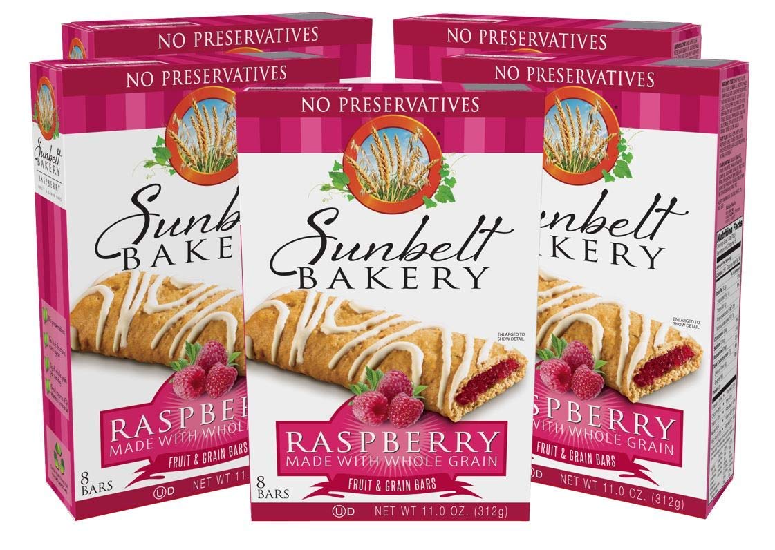 Sunbelt Bakery Raspberry Fruit & Grain Bars, 11 oz. Boxes (Pack of 5